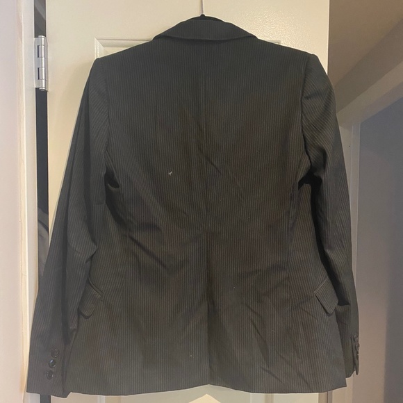 H&M Womens Black Pinstripe One Button Blazer - Picture 2 of 2
